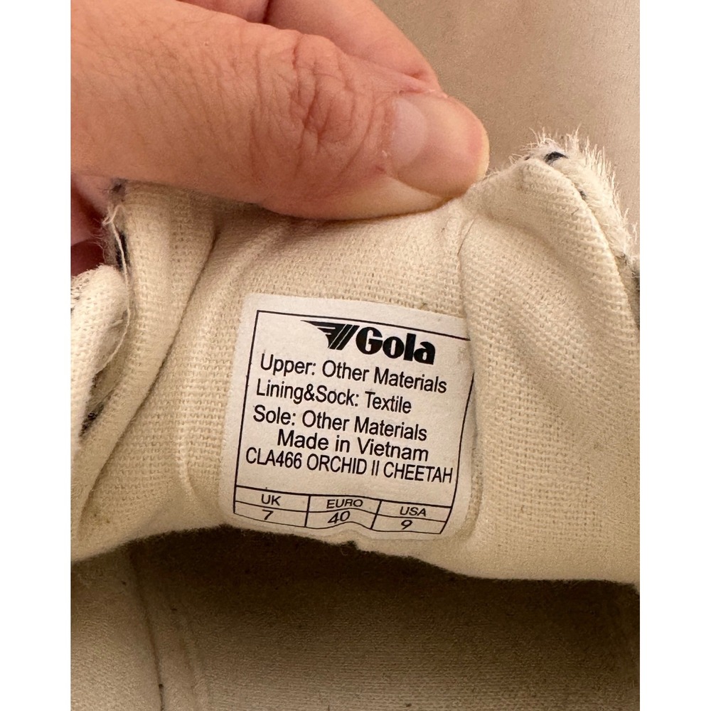 Gola Orchid II Cheetah Womens Silver Metallic Animal Print Sneaker CLA466 Size 9 - Picture 10 of 11